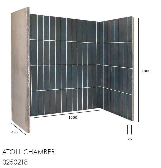 Atoll fireplace chamber
