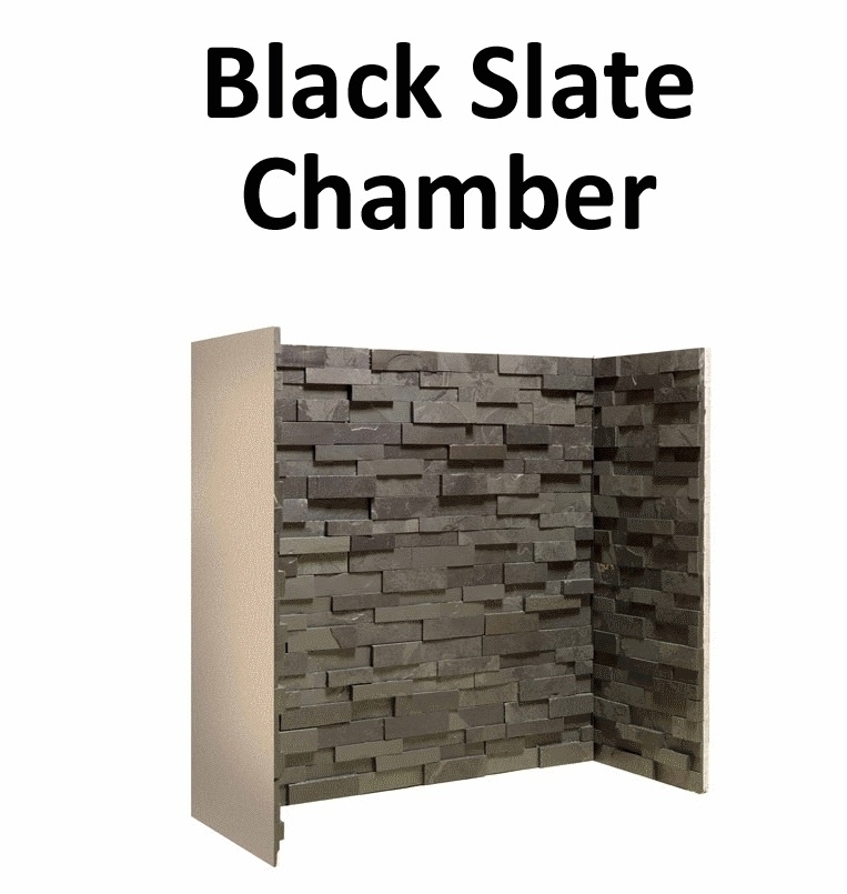 Black Slate fireplace chamber