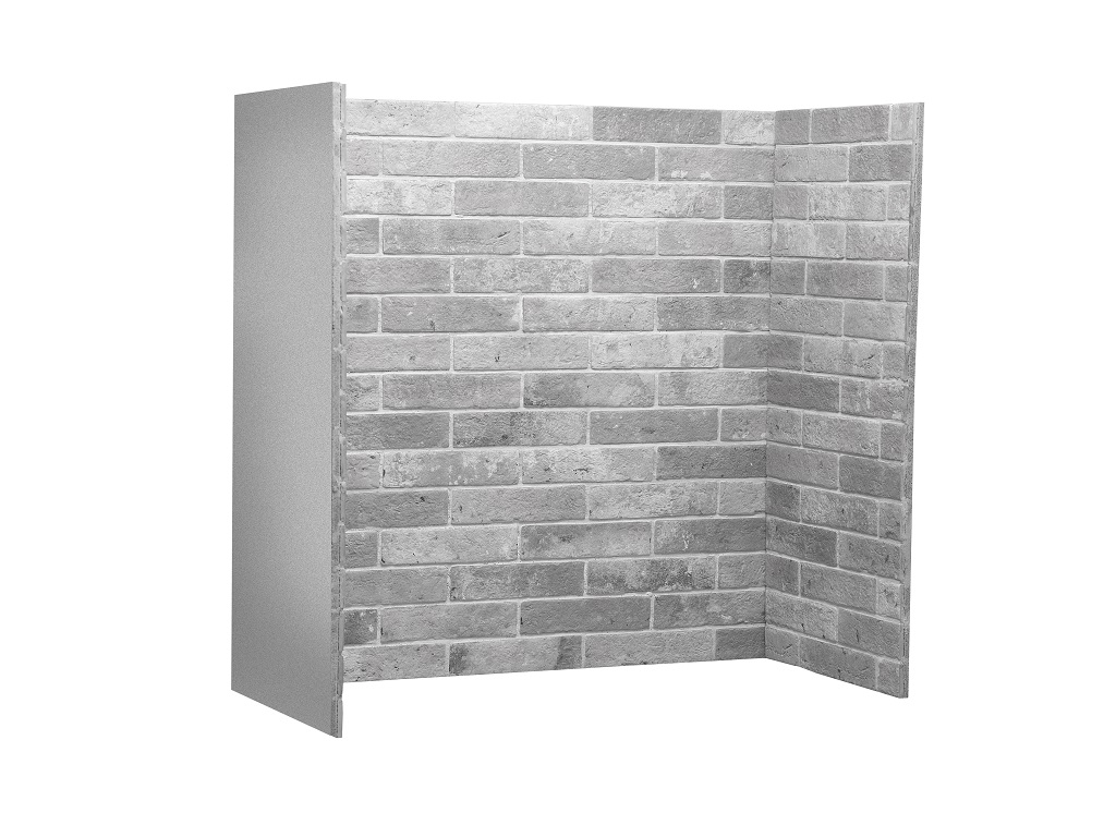 Iced Grey fireplace chamber