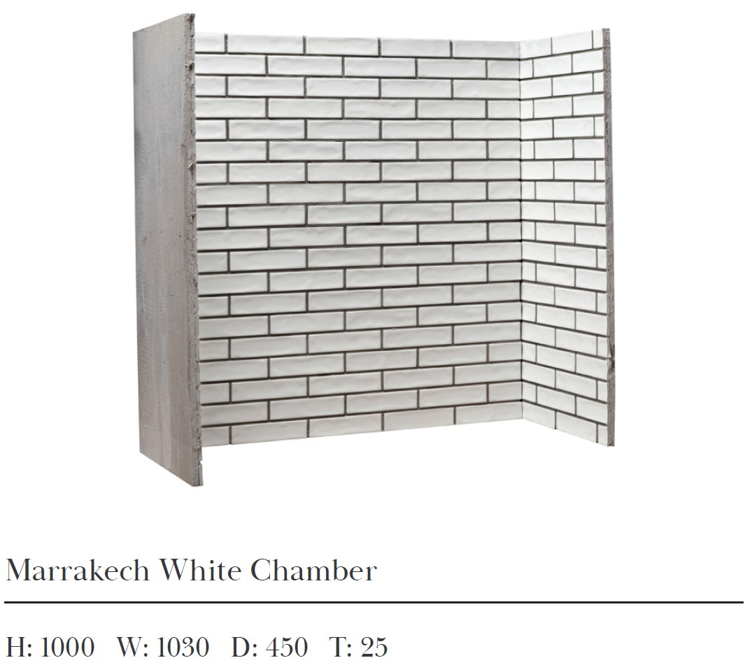 Marrakech White fireplace chamber