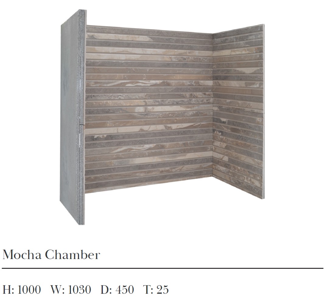 Mocha fireplace chamber