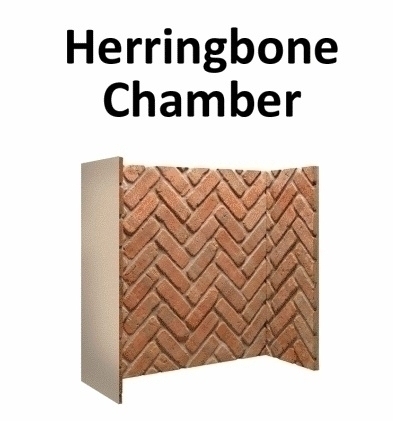 Rustic Herringbone fireplace chamber