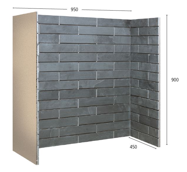 Standard Brick Bond fireplace chamber