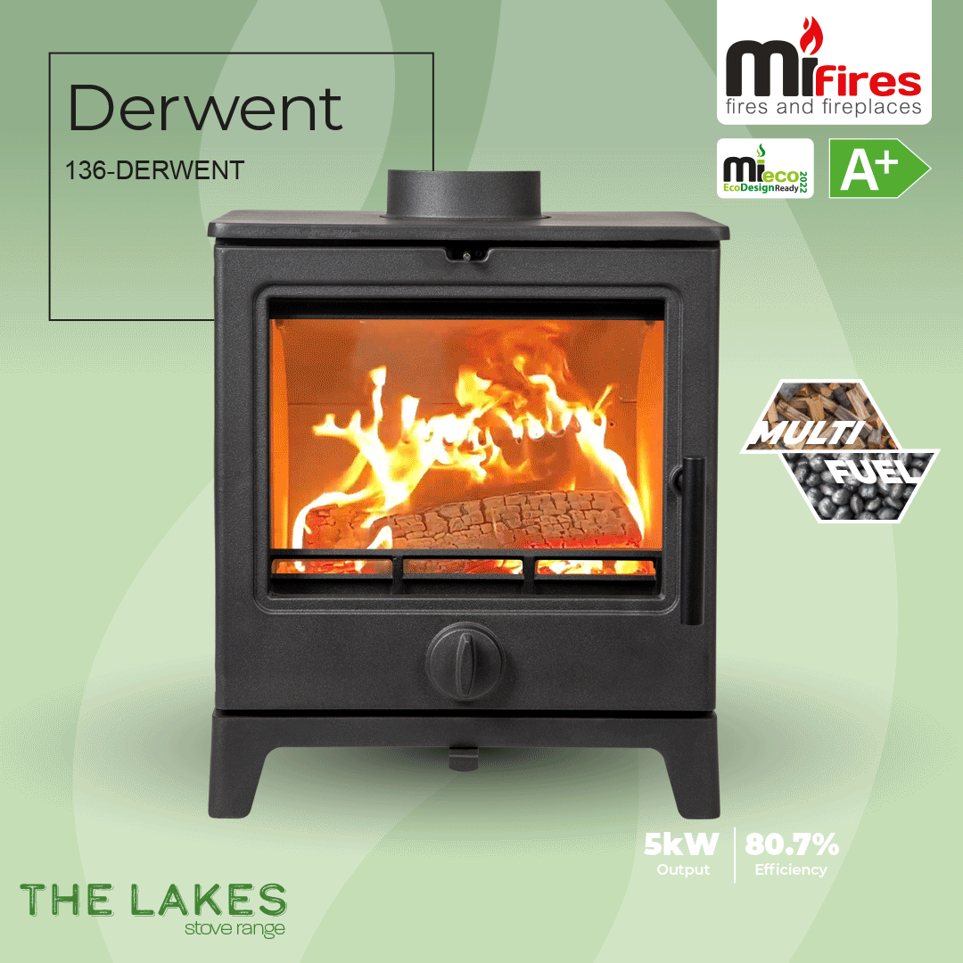 Derwent 136 multifuel stove from The Lakes range