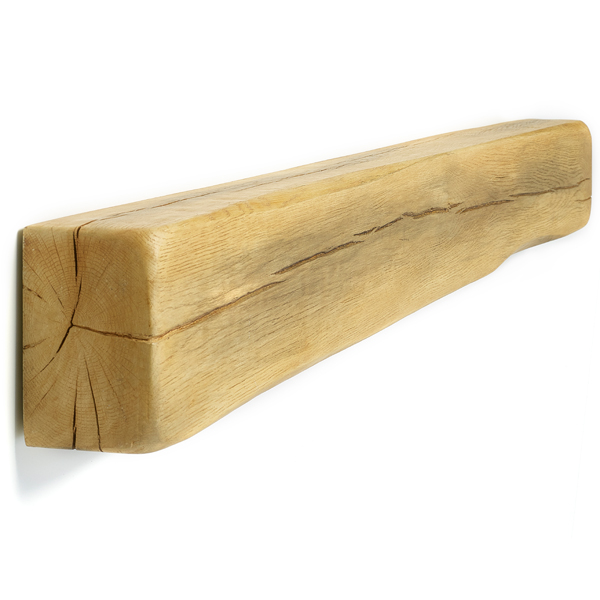 Gallery Light Oak Geocast fireplace beam, available with inset lights