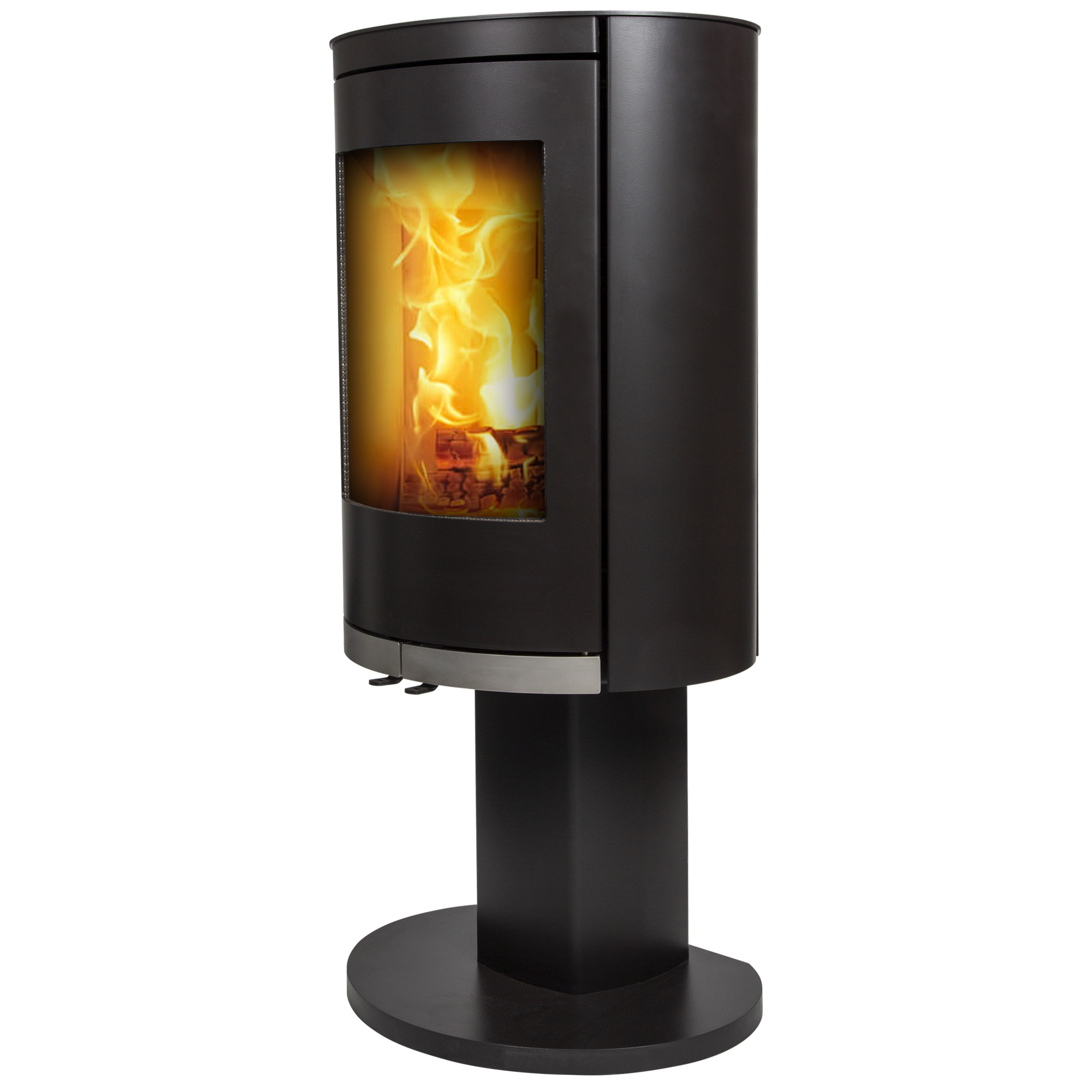 Ovale P modern cylindrical pedestal burner